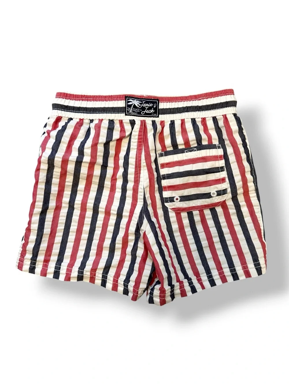 Janie and Jack | Patriotic Stripe Seersucker Swim Short (5) 🇺🇸